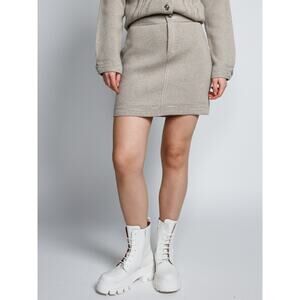 Barrie Chanel Patchwork Mini Skirt in Urchin Sand M